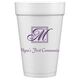 Pick Your Single Initial Monogram with Text Styrofoam Cups Image 3 of 3
