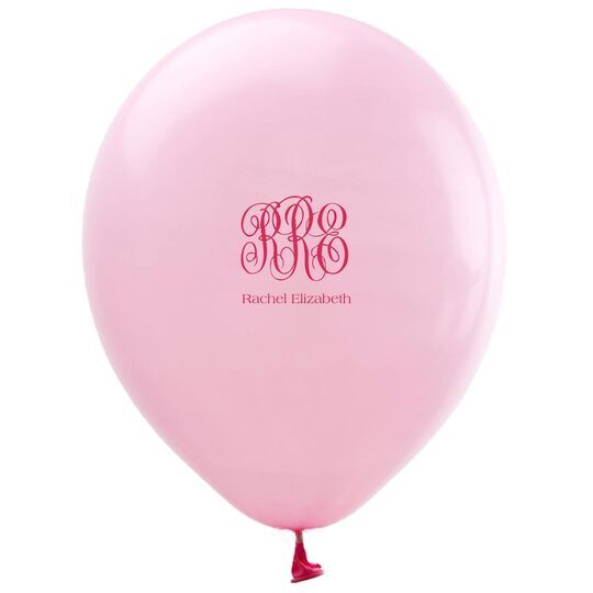 Script Monogram with Text Latex Balloons