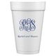 Script Monogram with Text Styrofoam Cups Image 1 of 2