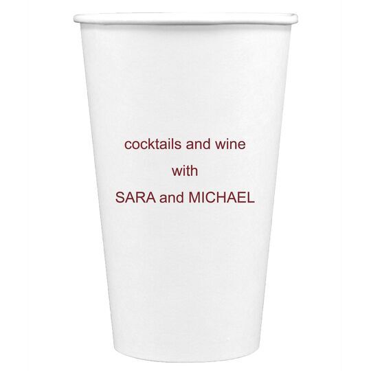 Simple Name Paper Coffee Cups