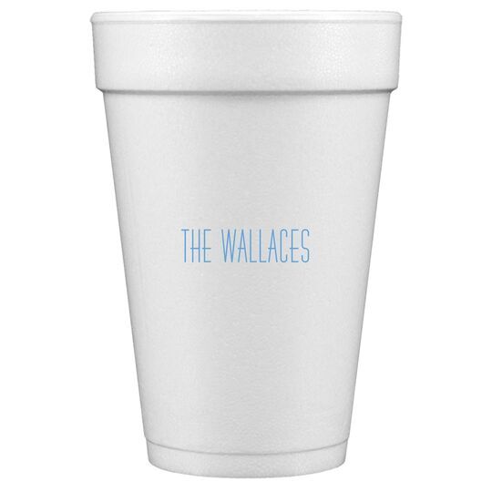 Simple Name Styrofoam Cups