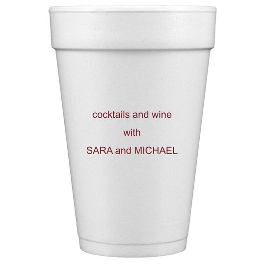 Simple Name Styrofoam Cups