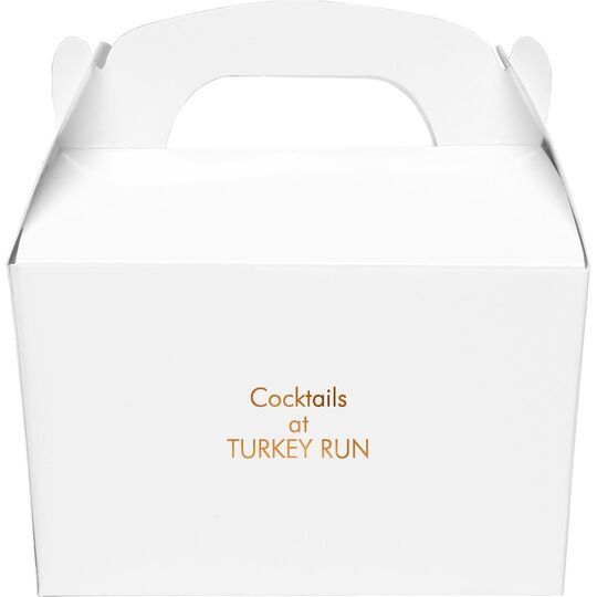Your Own Text Gable Favor Boxes