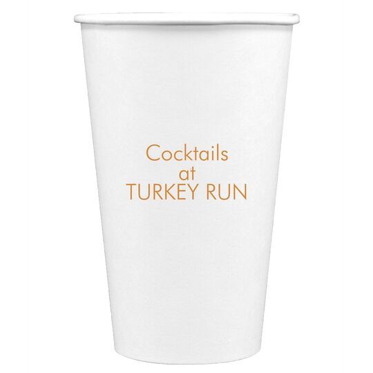 Your Own Text Paper Coffee Cups