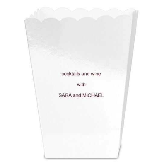 Simple Name Mini Popcorn Boxes