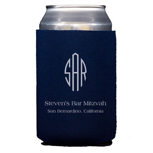 Shaped Oval Monogram with Text Collapsible Huggers