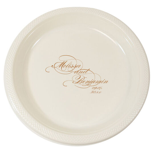 Romantic Script Plastic Plates