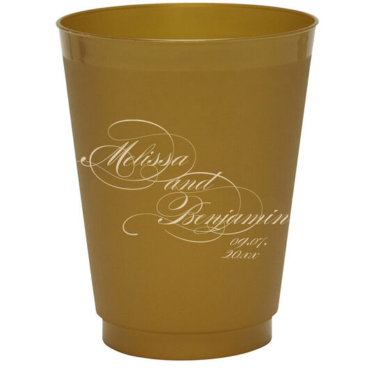 Romantic Script Colored Shatterproof Cups