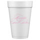 Romantic Script Styrofoam Cups Image 2 of 2