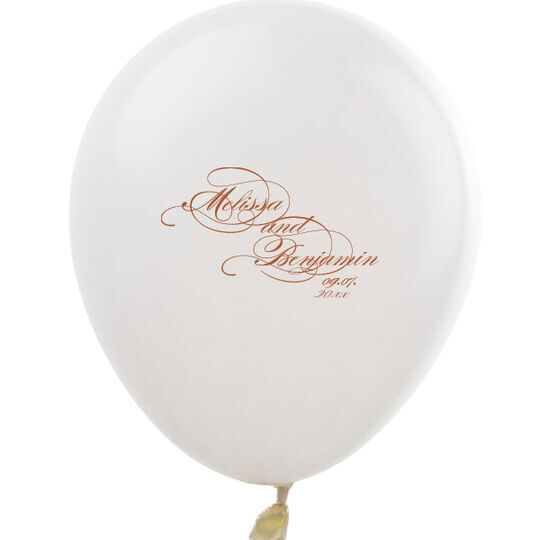 Romantic Script Latex Balloons