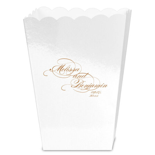 Romantic Script Mini Popcorn Boxes