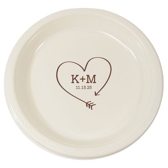 Heart Made of Arrow Plastic Plates