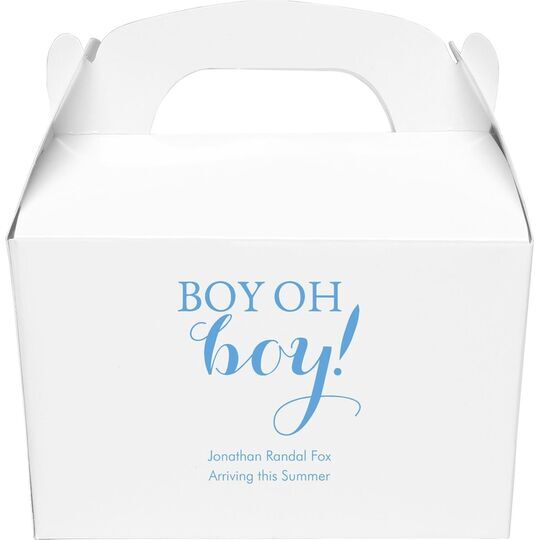 Boy Oh Boy Gable Favor Boxes