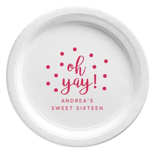 Confetti Dots Oh Yay! Paper Plates