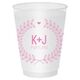 Laurel Wreath with Heart and Initials Shatterproof Cups Image 1 of 3