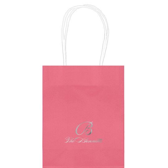 Pick Your Initial Monogram with Text Mini Twisted Handled Bags