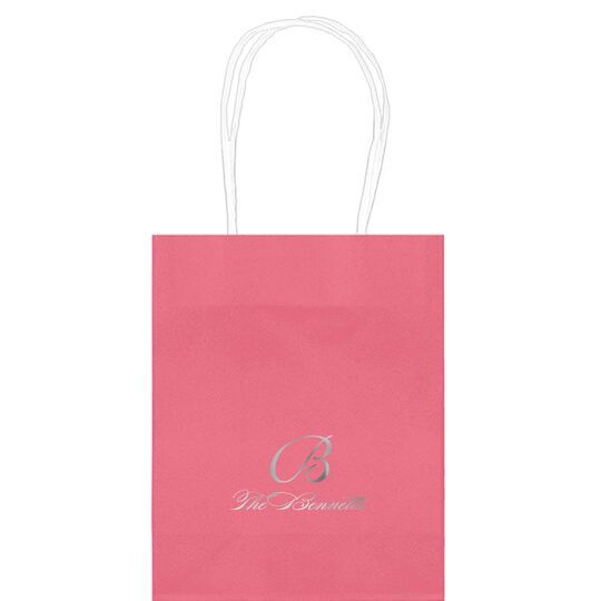 Pick Your Initial Monogram with Text Mini Twisted Handled Bags