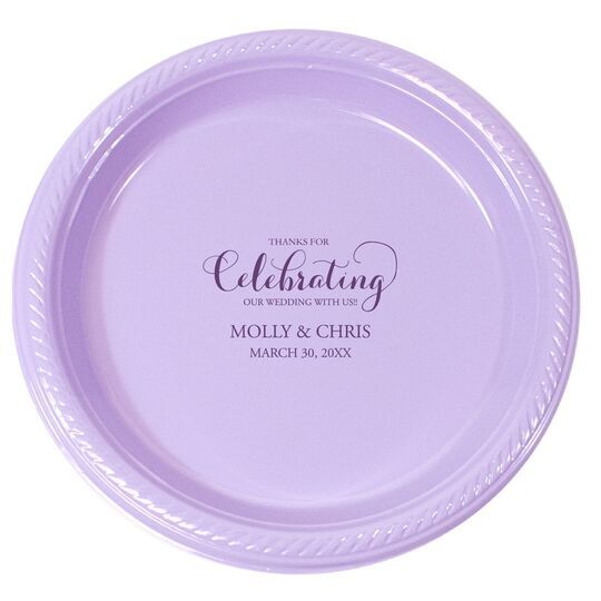 Thanks For Celebrating Any Event Plastic Plates