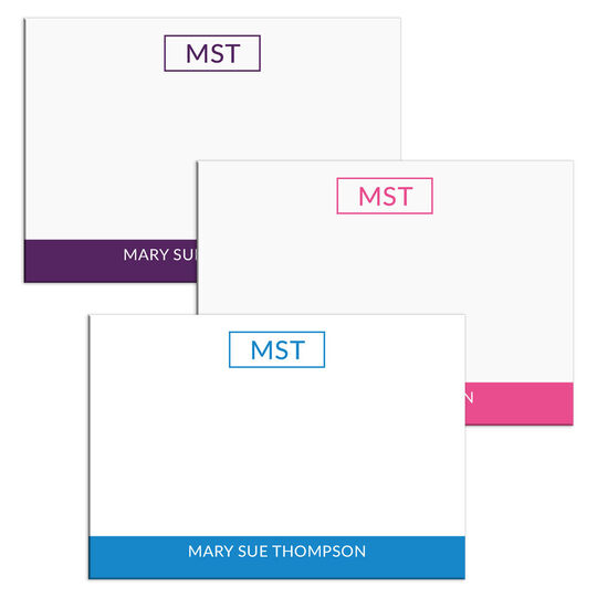 Modern Frame Initial 4x3 Post-it® Notes