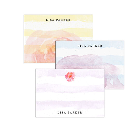 Watercolor Big Blooms 4x3 Post-it® Notes