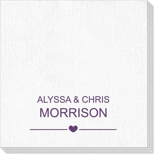Heart With Lines Deville Napkins