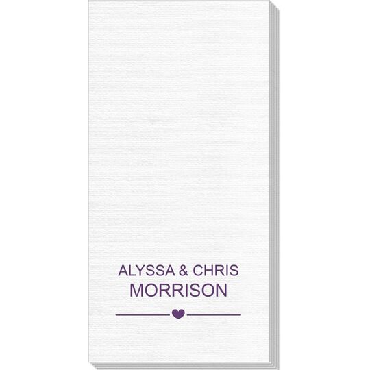 Heart With Lines Deville Guest Towels