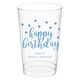 Confetti Dots Happy Birthday Clear Plastic Cups Image 2 of 4