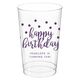 Confetti Dots Happy Birthday Clear Plastic Cups Image 4 of 4