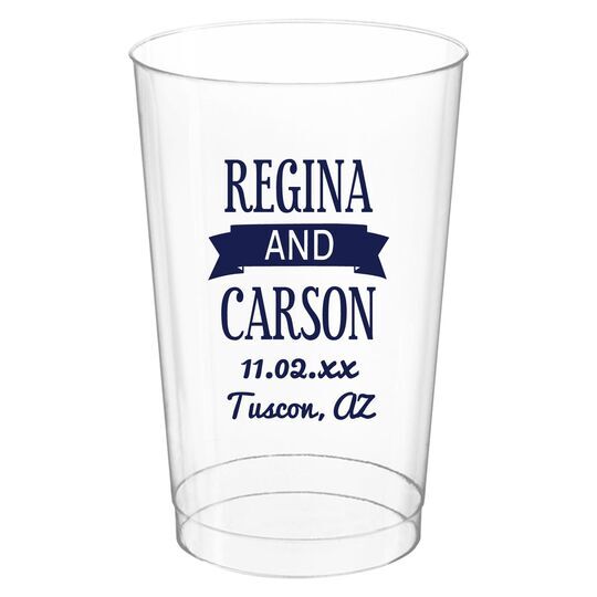 Celebration Couple Clear Plastic Cups