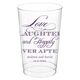 Love Laughter Ever After Clear Plastic Cups Image 5 of 6