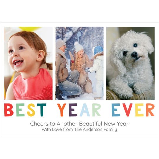 Best Year Ever Flat Holiday Photo Cards