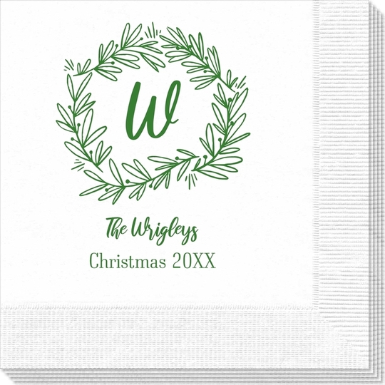 Initial Wreath Napkins