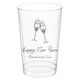 Champagne Crystal Toast Clear Plastic Cups Image 1 of 3