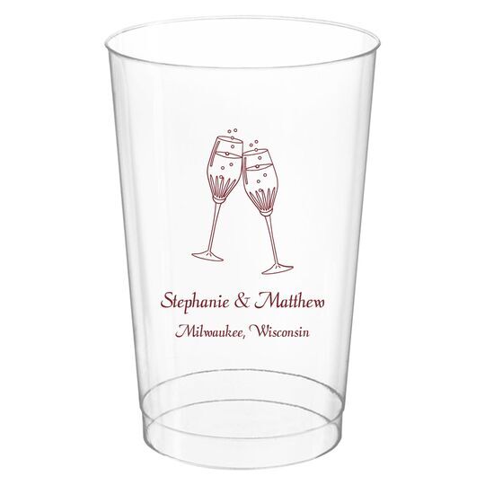 Champagne Crystal Toast Clear Plastic Cups