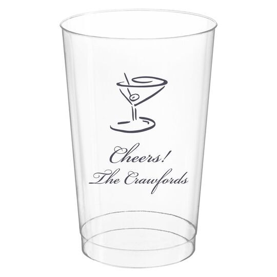 Classic Martini Clear Plastic Cups