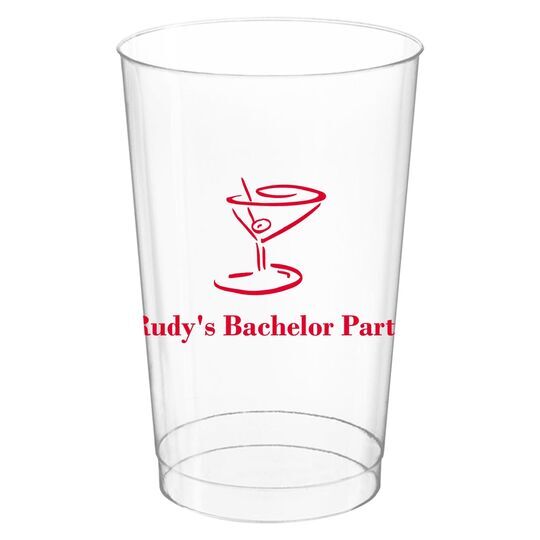 Classic Martini Clear Plastic Cups
