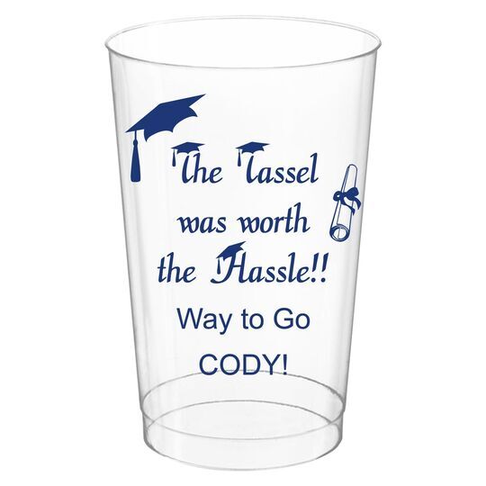 Tassel Hassle Clear Plastic Cups