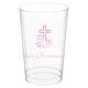 Floral Cross Clear Plastic Cups Image 1 of 3