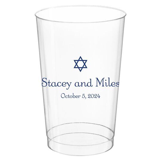 Little Star of David Clear Plastic Cups