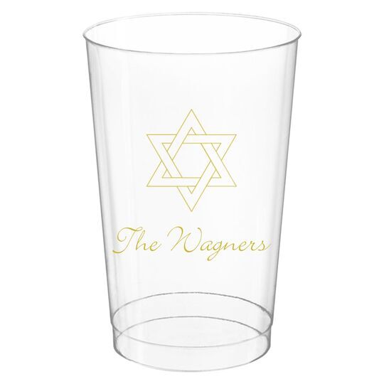 Interlocking Star of David Clear Plastic Cups