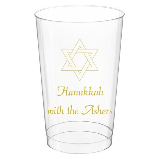 Interlocking Star of David Clear Plastic Cups