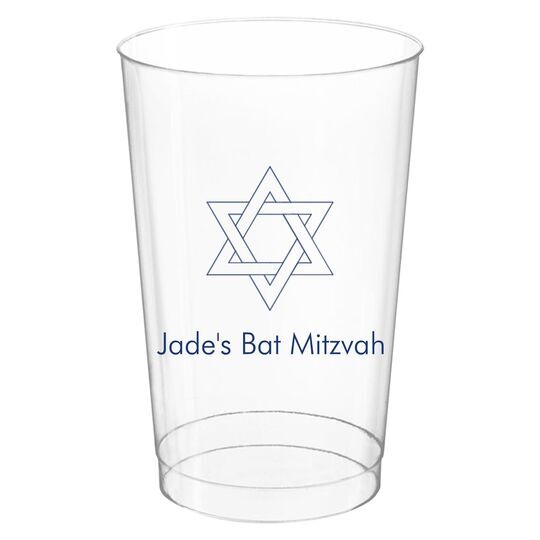 Interlocking Star of David Clear Plastic Cups