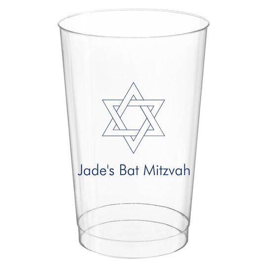 Interlocking Star of David Clear Plastic Cups