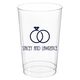 Modern Wedding Rings Clear Plastic Cups Image 1 of 3