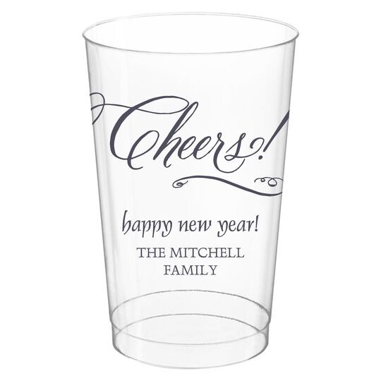 Elegant Cheers Clear Plastic Cups