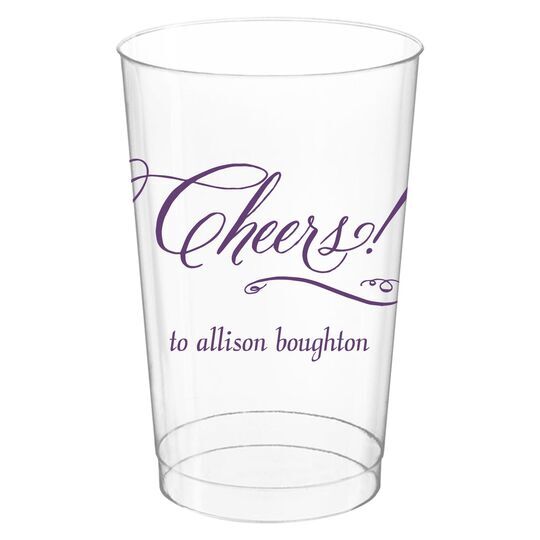 Elegant Cheers Clear Plastic Cups