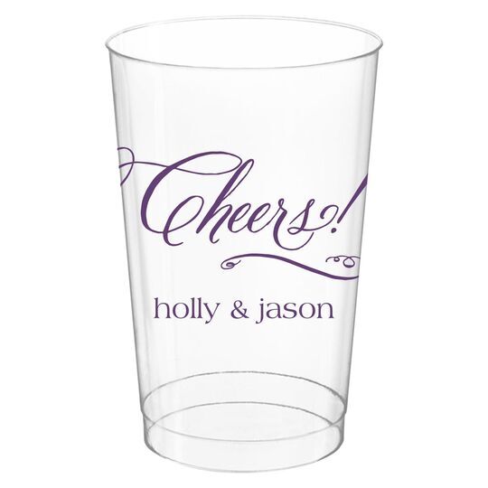 Elegant Cheers Clear Plastic Cups