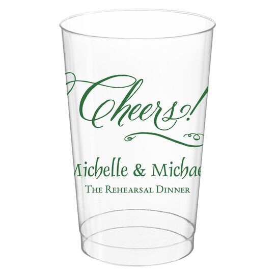 Elegant Cheers Clear Plastic Cups