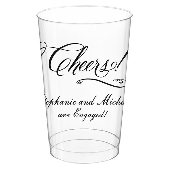 Elegant Cheers Clear Plastic Cups