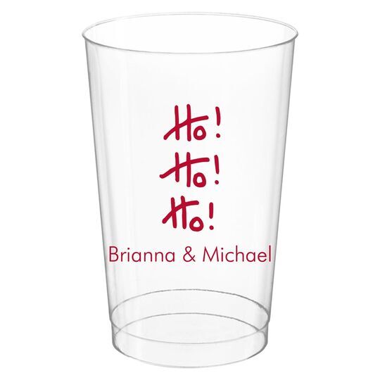 Fun Ho Ho Ho Clear Plastic Cups